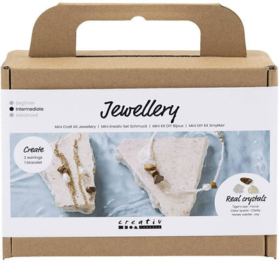 Creativ Company Mini-Hobby-Set, Schmuck, Kristallhalskette und Ohrringe, 1 Box