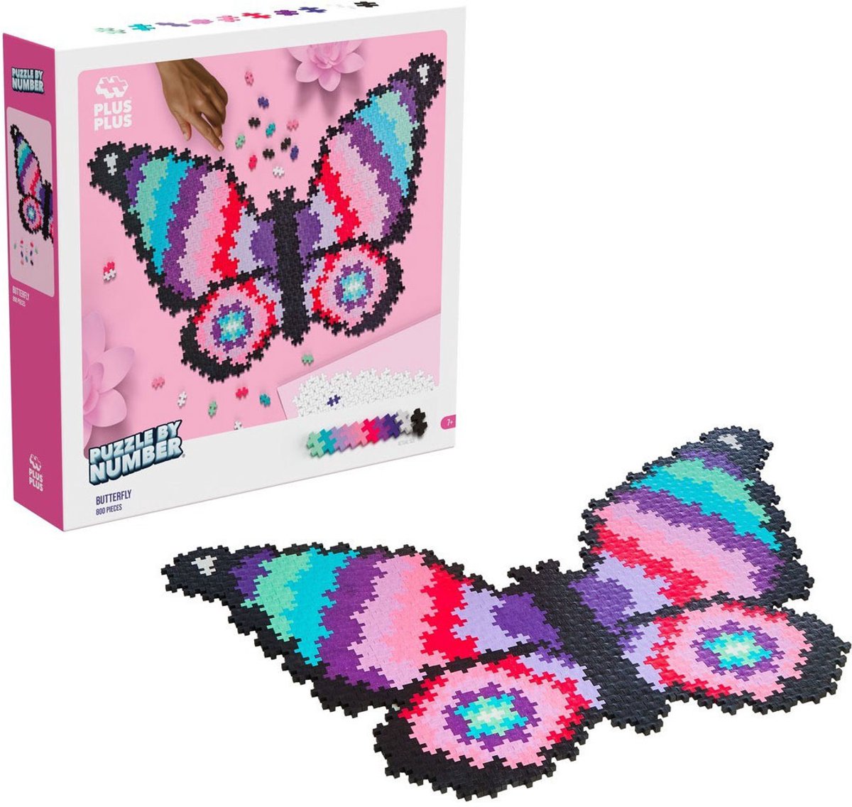 Plus Plus-Puzzle nach Zahlen Schmetterling Plus-Plus: 800 Teile (3915)