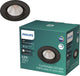 Philips LED Philips Sparkle Einbaustrahler – dimmbar mit Dimmschalter – 5,5 W – warmweißes Licht – Schwarz
