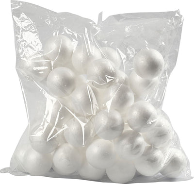 Creativ Company Bälle, D 6 cm, weiß, 50 Stück 1 Box