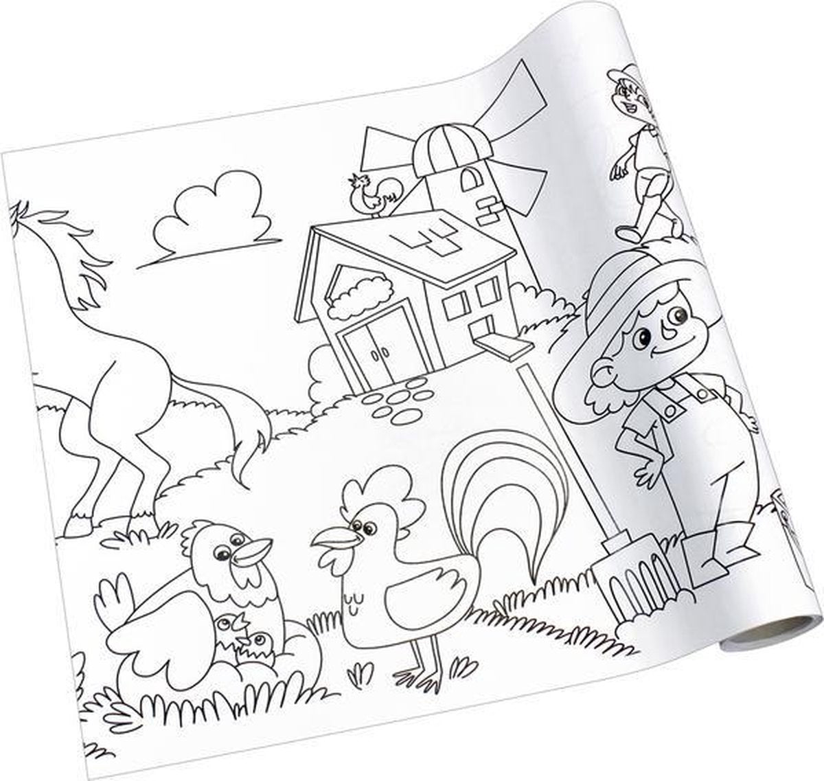 Info-Notizen Info-Zeichenrolle – kreativ – Bauernhof – 30 cm x 4 m – in-8723-08-b