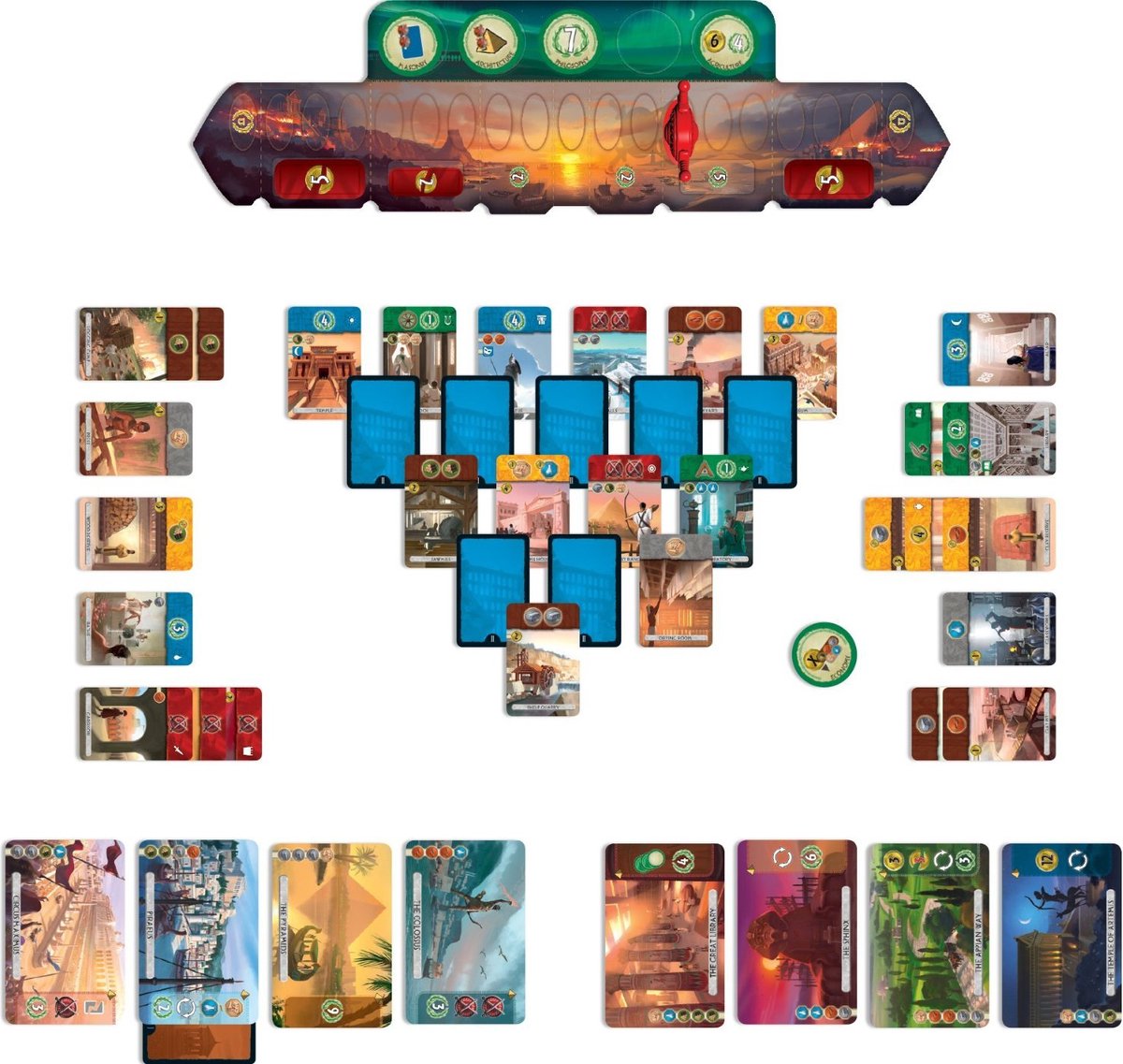 Asmodee 7 Wonders Duell – französisches Brettspiel
