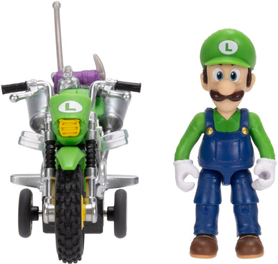 Jakks Super Mario Galaxy Movie – 6 cm große Figur mit Motor mit Rückzugsmechanismus – Luigi