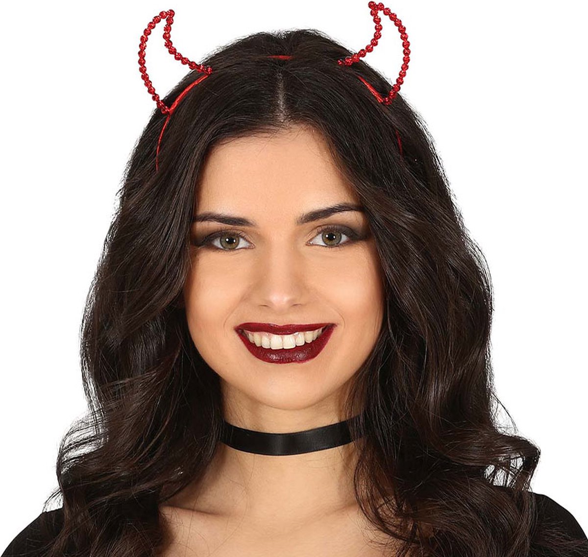 Fiestas Guirca – Tiara roter Teufel – Halloween – Halloween-Accessoires – Halloween-Verkleidung