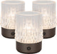 Lucide Lily - wiederaufladbare Tischleuchte - wiederaufladbarer Akku - ø 8 cm - LED 3 Stufendimmung - 1x3w 2700k 3000k - Schwarzchrom - 3er-Set