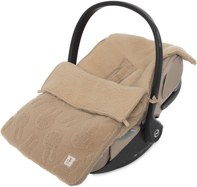 Jollein Fußsack für Autositz-Kinderwagen – Miffy-Jacquard – Baumwolle – 42 x 82 cm – Keks