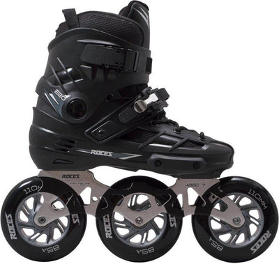 Roces Ego TIF 3x110 Inline-Skates Erwachsene – 3 Rollen 110 mm – Speed-Skates Inline-Skates – Schwarz Silber – Größe 38