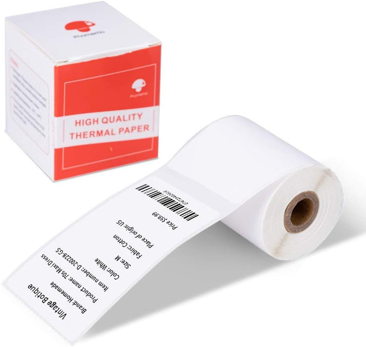 Phomemo-Etiketten 50 x 80 mm – quadratische Etiketten – 100 Stück – wasserfest, ölbeständig – stark klebend – für M110 m120 m220 m200 – weiß
