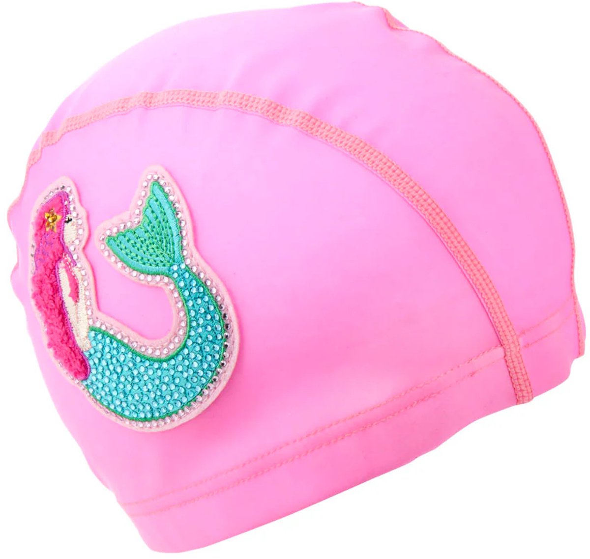 Bling2o Badekappe Kinder – Meerjungfrau – dehnbar – Schwimmen – im transparenten Beutel – Rosa