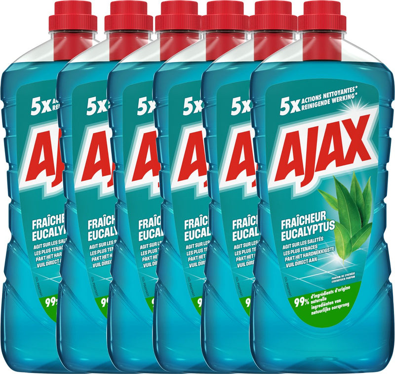 Ajax Allzweckreiniger – Eukalyptusduft – 6 Flaschen x 1,25 l