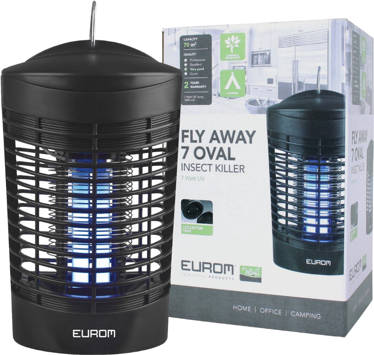 EUROM EUROM Insektenkiller fliegen 70m2 7W weg