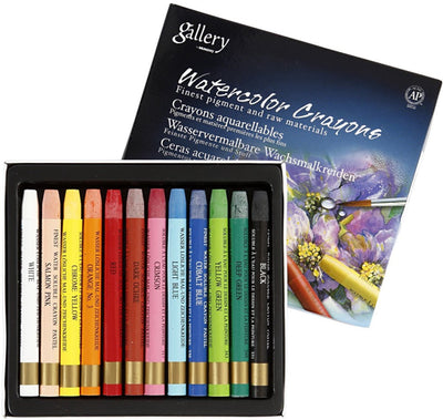Mungyo Aquarellstifte, L: 9,3 cm, verschiedene Farben, 12 Stück, 1 Box