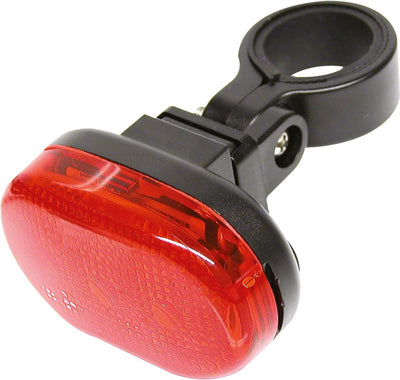 Dresco Fahrradrücklicht 3 LEDs | Fahrradbeleuchtung LED | Rücklicht mit Batterie und Blinklicht