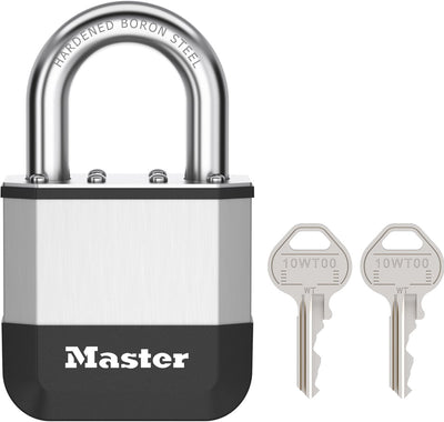 Masterlock Elite – Vorhängeschloss – 52 mm – kurzer Bügel – wetterfest – einbruchhemmend – Outdoor-Schloss – robust – inklusive 2 Schlüssel
