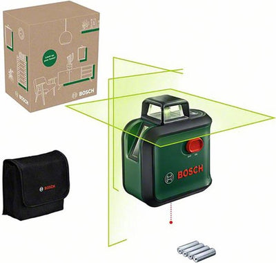 Bosch Advanced Level 360 – 360° Kreuzlinienlaser – inklusive Aufbewahrungskoffer – Batterien
