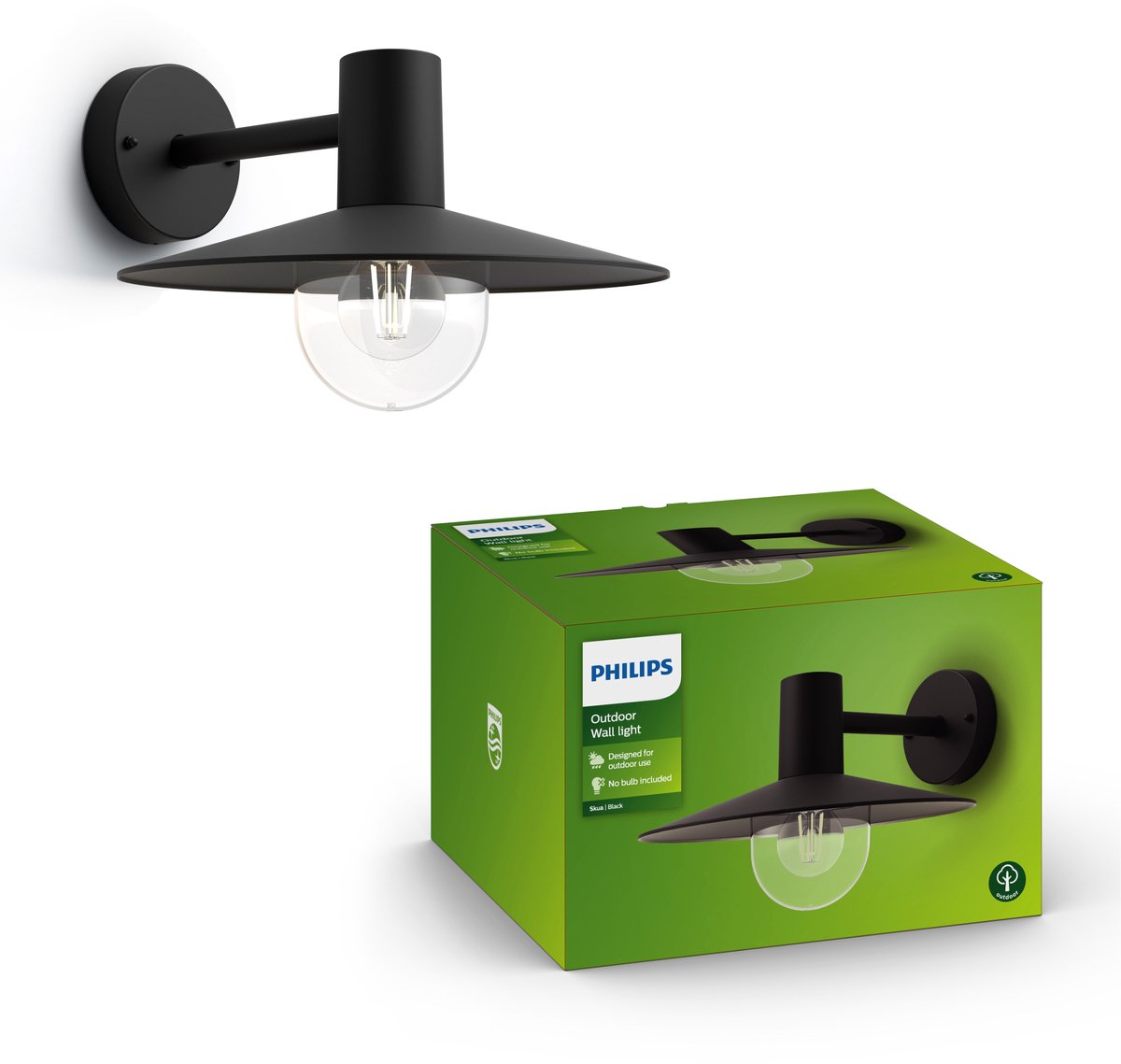 Philips LED Philips Skua Außenwandleuchte – Schwarz