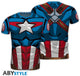 Abystyle Marvel – Cosplay Captain America Herren-T-Shirt – S