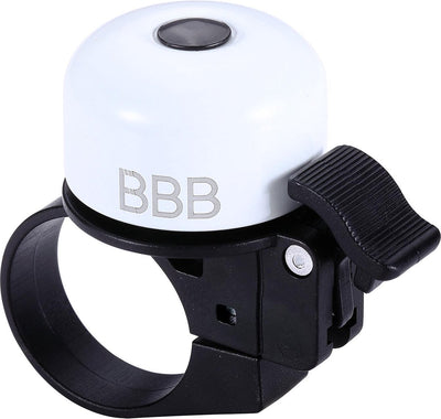 Bbb Cycling BBB-11 Laute klare Fahrradklingel – Aluminium – 22,2 25,4 31,8 mm Lenkerdurchmesser – Weiß