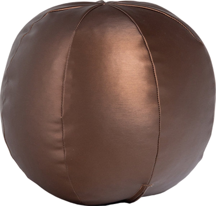 Woood Rodeoball-Kissen klein – Metallic – warmes Braun – 30 x 30 x 30 cm