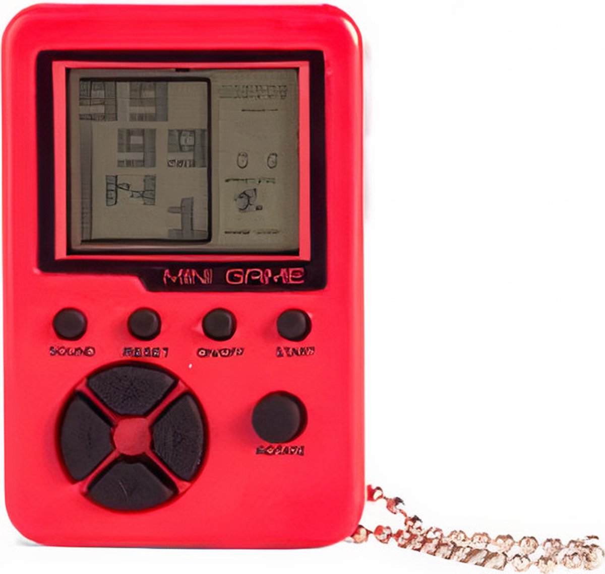 Kikkerland Taschen-Arcade-Spiel, ABS-Silikon, rot