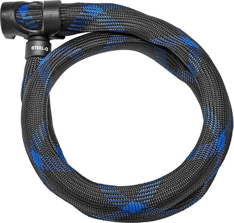 Abus Panzerkabelschloss Ivera Steel-o-flex 7200 + RBU-Halter – Kabelschloss aus Stahlseil mit Panzerung aus Stahlhülsen – Sicherheitsstufe 7 – 110 cm