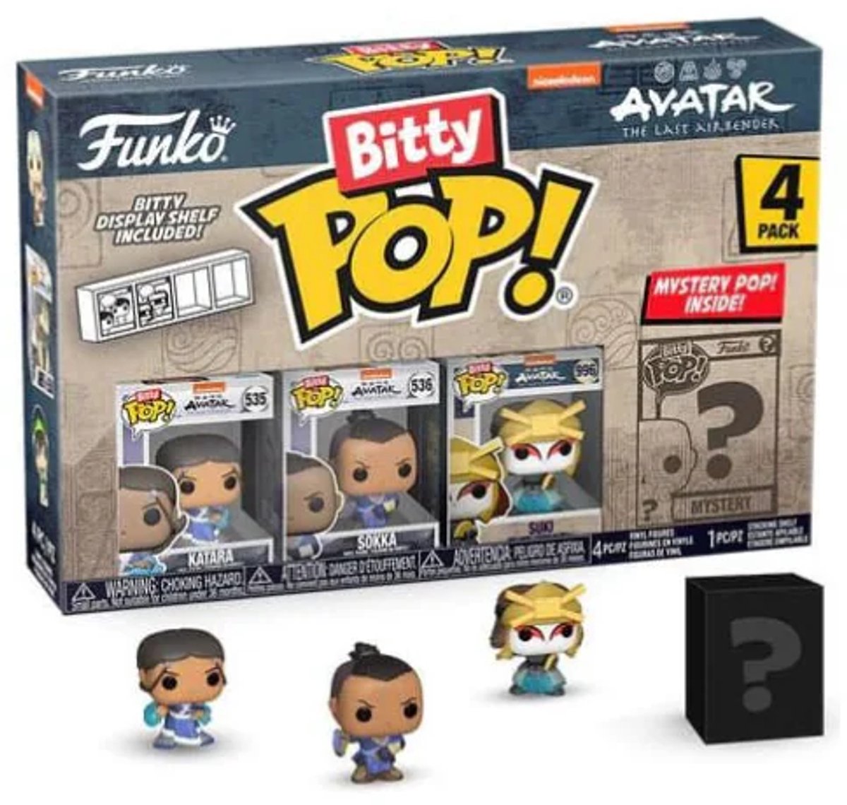 Funko Katara, Sokka, Suki und Mystery Chase – Bitty Pop! - Avatar die letzte Airbender-Figur – 2 cm