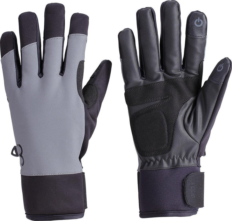 Bbb Cycling Coldshield Reflektierende Fahrradhandschuhe Winter – 5–10 ℃ – winddichte Fahrradhandschuhe – wasserdichte Fahrradhandschuhe Herren Damen – Touchscreen-kompatibel – reflektierend – Schwarz – Größe S – BWG-38