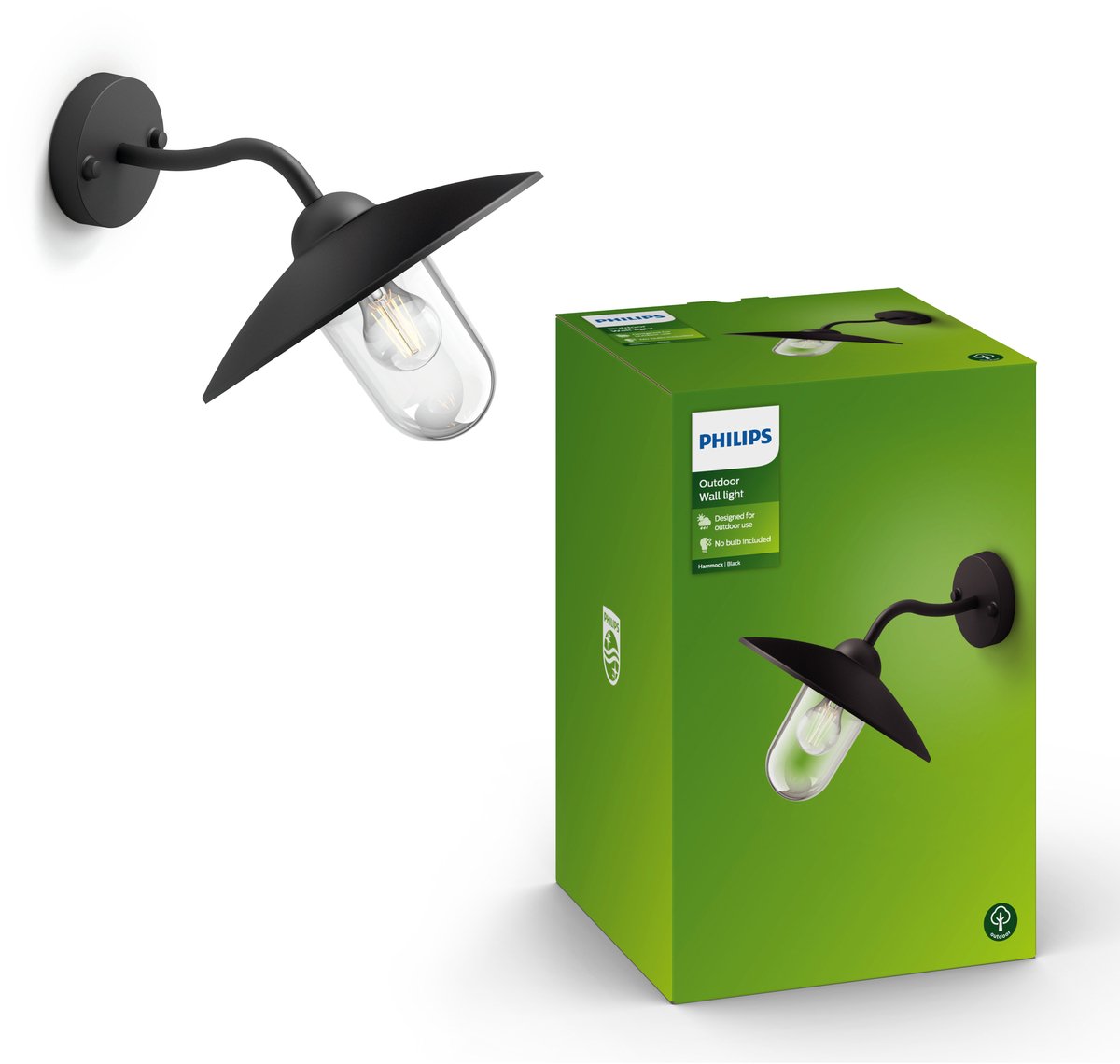Philips LED Philips Hammock Außenwandleuchte – Schwarz