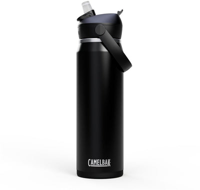 Camelbak Thrive Flip Straw Trinkflasche – 750 ml – Edelstahl – mit Strohhalm – Isolierwasserflasche – Schwarz