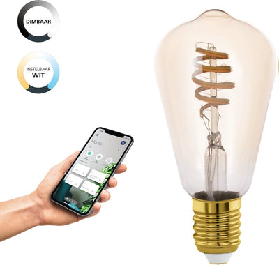 Eglo connect.z smarte LED-Lampe – E27 – ø 6,4 cm – einstellbares weißes Licht – dimmbar – Zigbee