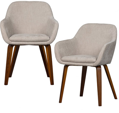 Esszimmerstühle mit Untergestell von Vtwonen – Samtstoff – Sandbeige – 80 x 58 x 58 cm – 2er-Set