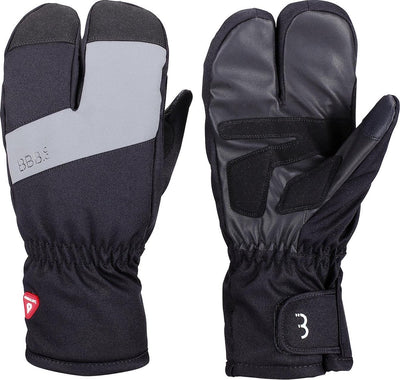 BBB Cycling Subzero 2 x 2 Fahrradhandschuhe Winter – Thermo-Fahrradhandschuhe wasserdicht winddicht – Schwarz – Größe S – BWG-35