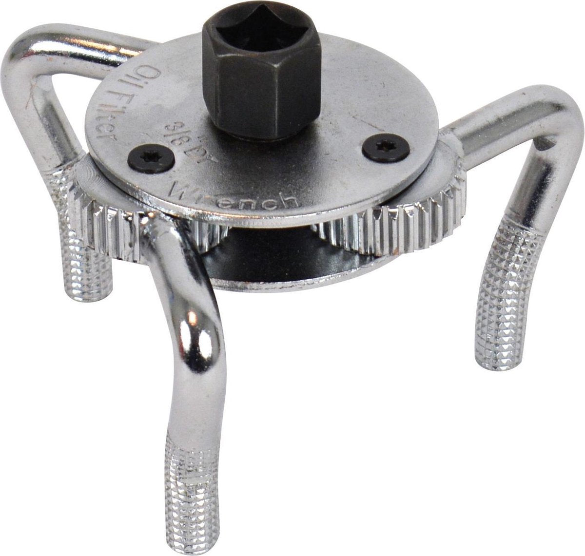 Carpoint Ölfilterschlüssel 3-beinig - 65-110 mm - für 3 8 Ratsche - 21 mm Steckschlüssel - Stahl - Universal