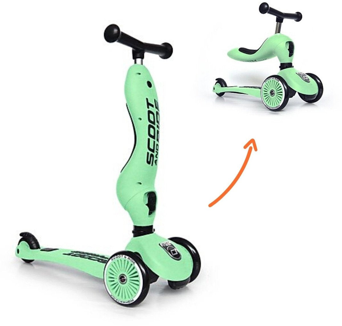 Roller fahren und fahren