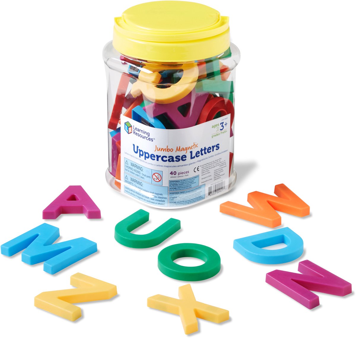Lernressourcen magnetische Buchstaben des Alphabets – Großbuchstaben – 3+