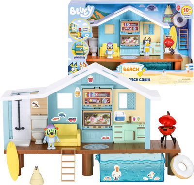 Elchspielzeug Bluey – Blueys Strandhütten-Spielset mit exklusiver Figur und mehr als 10 Zubehörteilen