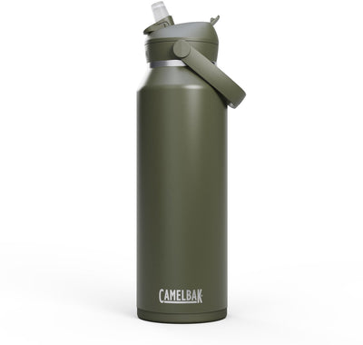 Camelbak Thrive Flip Straw – vakuumisoliert – Edelstahl-Isolierung Trinkflasche – 1,2 l – Grün (Moos)