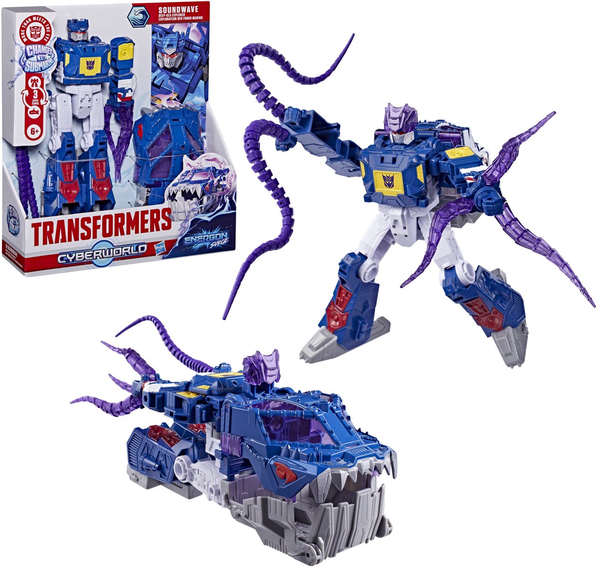 Transformers Cyberworld Energon Surge Soundwave Deep Sea Explorer – Actionfigur 22 cm