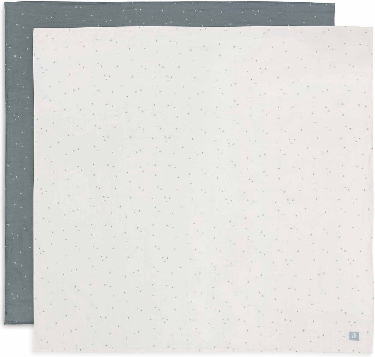 Jollein – hydrophiles Tuch groß 115 x 115 cm – Wickeltuch – weiche Baumwolle – 2 Stück – funkelndes Meeresgrün
