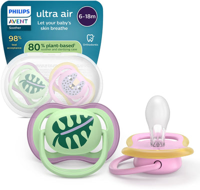Philips Avent Ultra Air – atmungsaktiver und leichter Schnuller (6–18 Monate) – 2 Stück – scf087 13