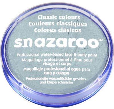 Snazaroo 1118222 – Hellgrau – 18 ml Aqua-Gesichtsfarbe, Kinder-Gesichtsfarbe für Kinder und Erwachsene