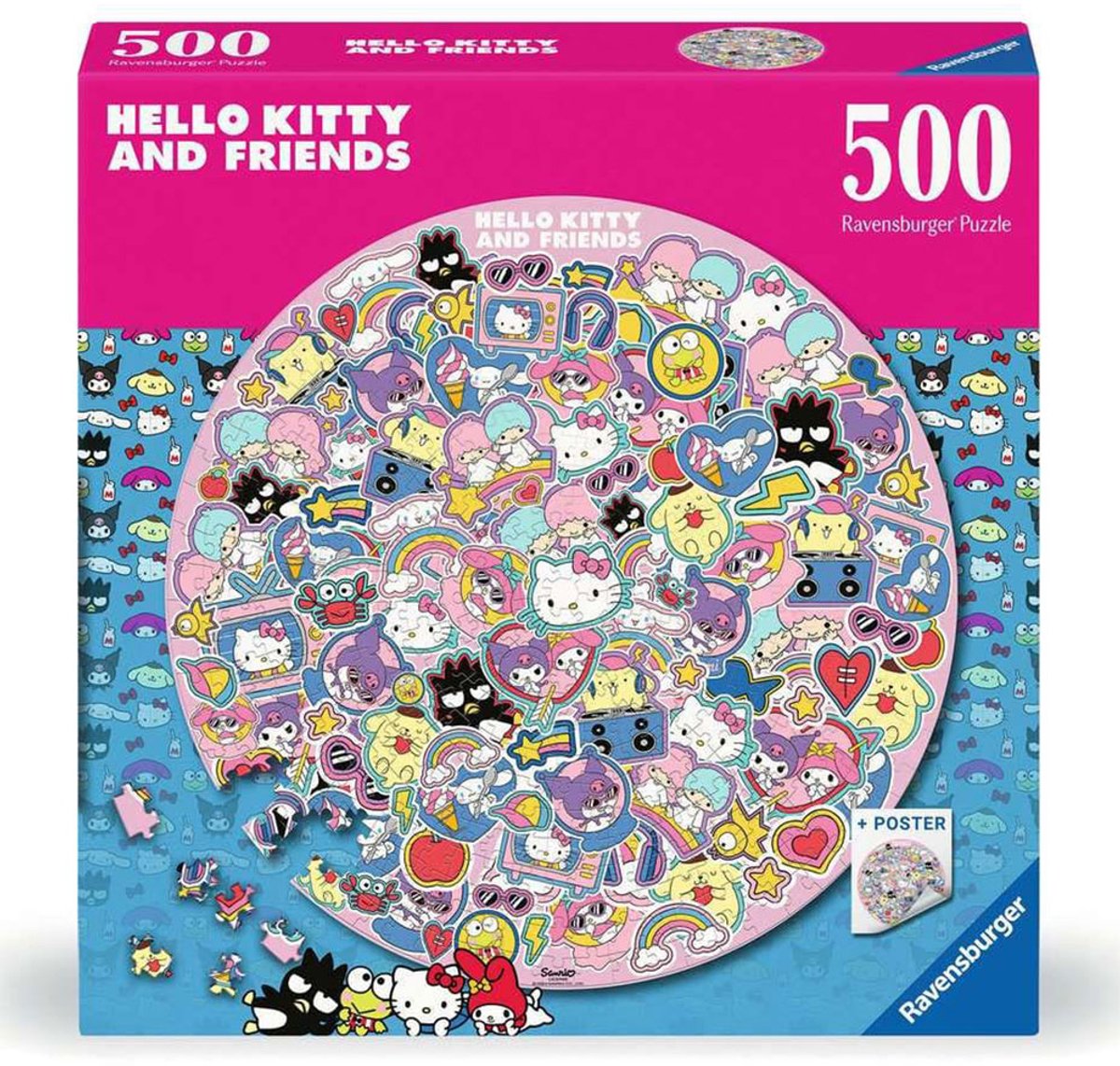 Ravensburger Hello Kitty rundes Puzzle – 500 Teile – Puzzle.