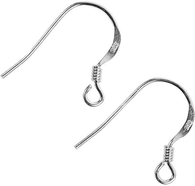 Creativ Company Ohrringhaken, L: 14 mm, Silber, 10 Stück 1 Box