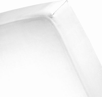 Cinderella Sundays Spannbettlaken – 100 % Baumwollsatin – 80 x 200 cm – bis 25 cm – weiß