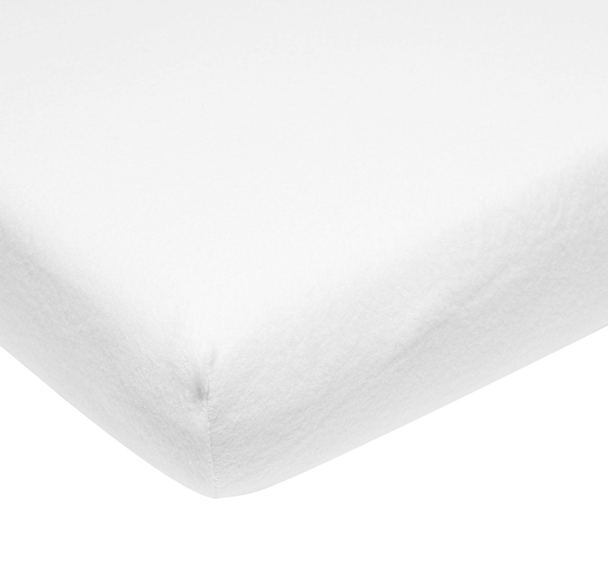 Meyco Baby Uni Molton Stretch Spannbettlaken für Kinderbett – weiß – 60 x 120 cm