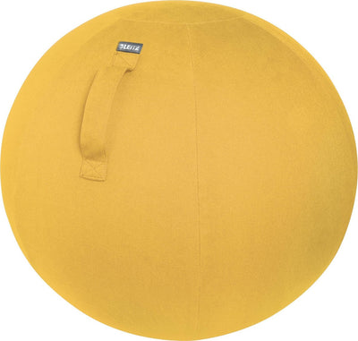 Leitz ergo cosy active ergonomischer Sitzball 65 cm – inklusive Handpumpe – ideal für das Homeoffice – warmes Gelb