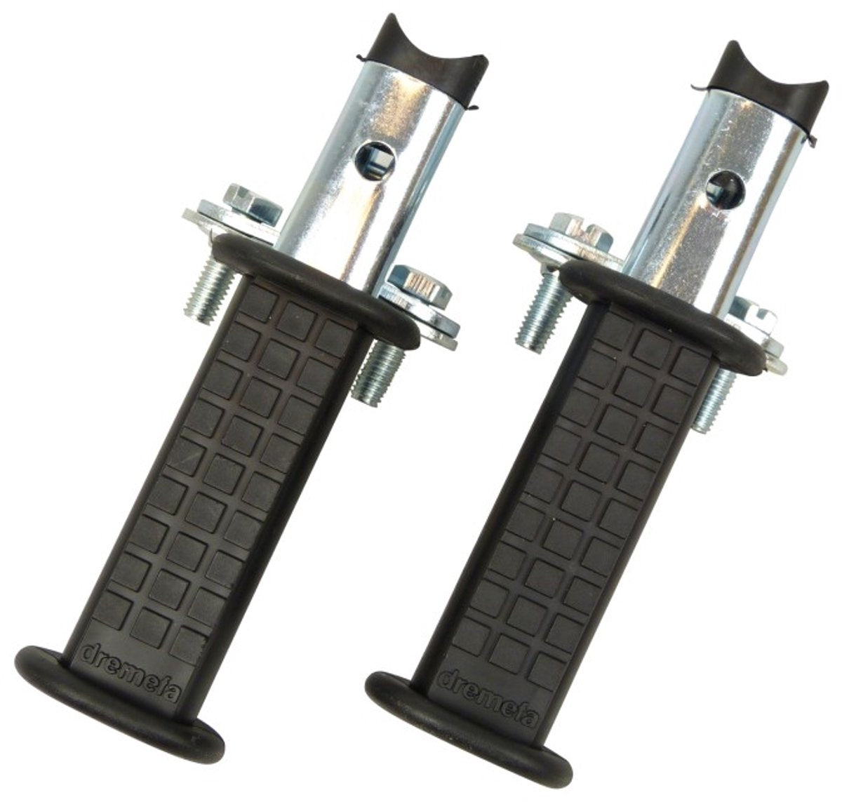 Dresco Fahrradfußstützen – Universal – Chrom Schwarz