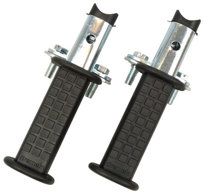 Dresco Fahrradfußstützen – Universal – Chrom Schwarz