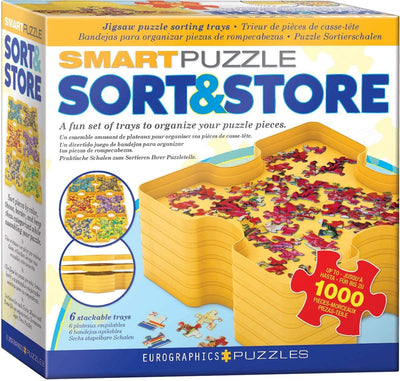 Eurographics – Smart Puzzle Sort Store – 6 Sortier- und Aufbewahrungsbehälter von 21 x 21 x 8 cm zum Puzzeln