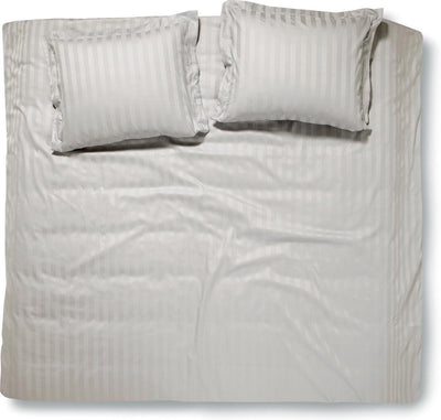 Damai Linea Bettbezug – Baumwollsatin – Doppelbett – 200 x 200 220 cm – Gletscher + 2 Kissenbezüge 60 x 70